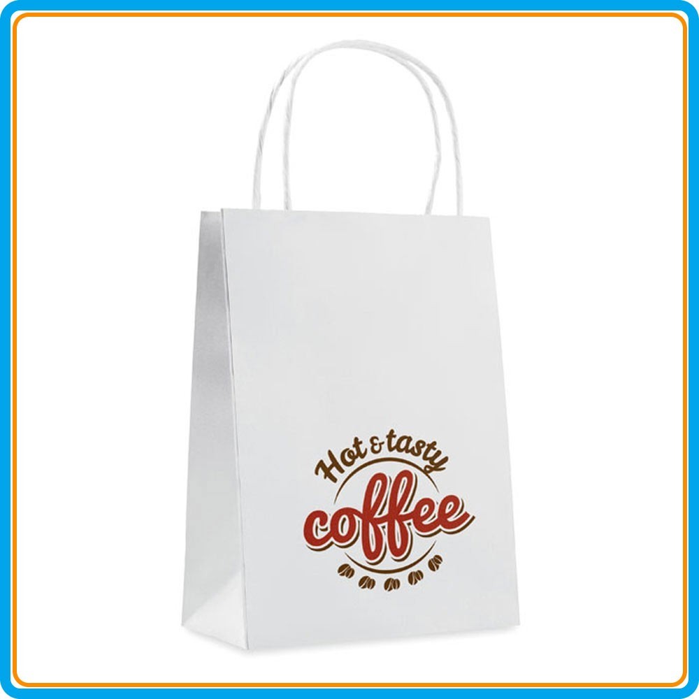 Sac papier publicitaire Medium - Blanc