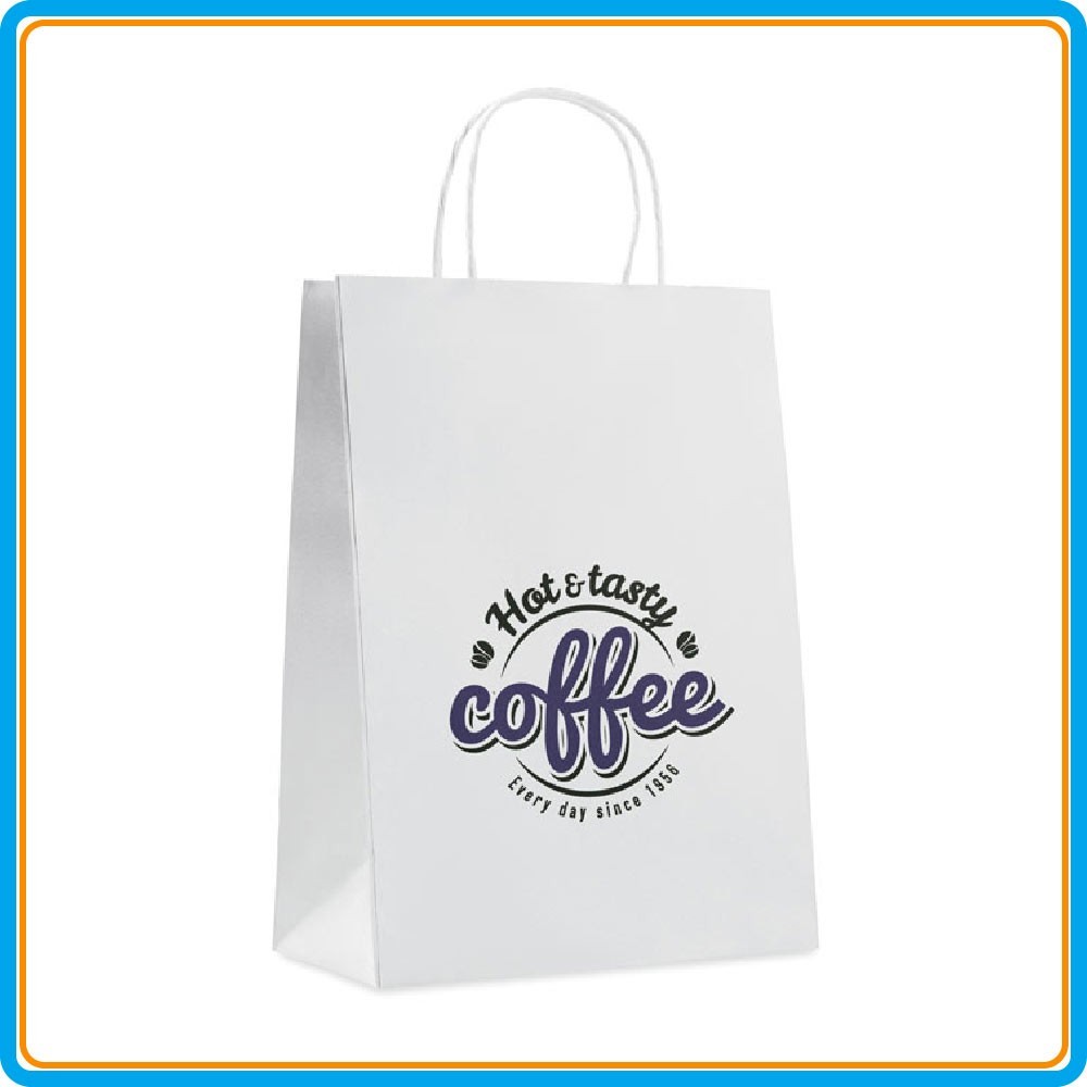 Sac Papier Publicitaire Large - Blanc