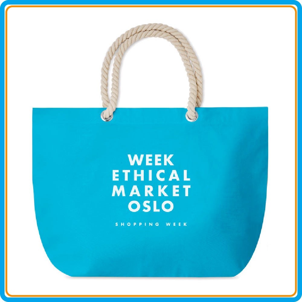 Sac de plage corde - Turquoise