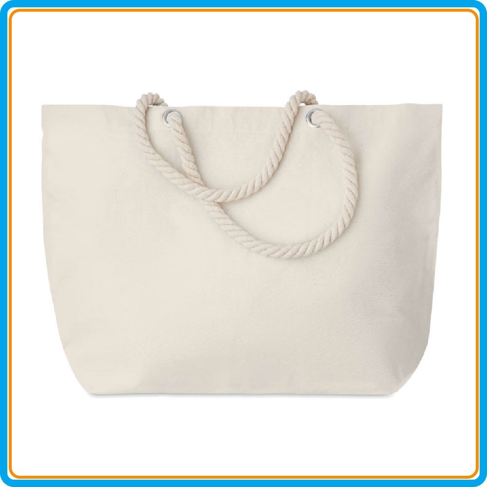 Sac de plage corde - Beige écru