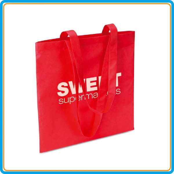 Sac shopping non tissé - Rouge