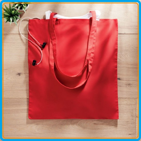 Sac Shopping Coton Color+ en rouge