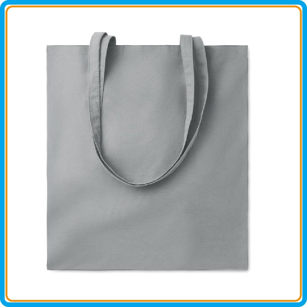 Sac Shopping Coton Color+ en gris clair