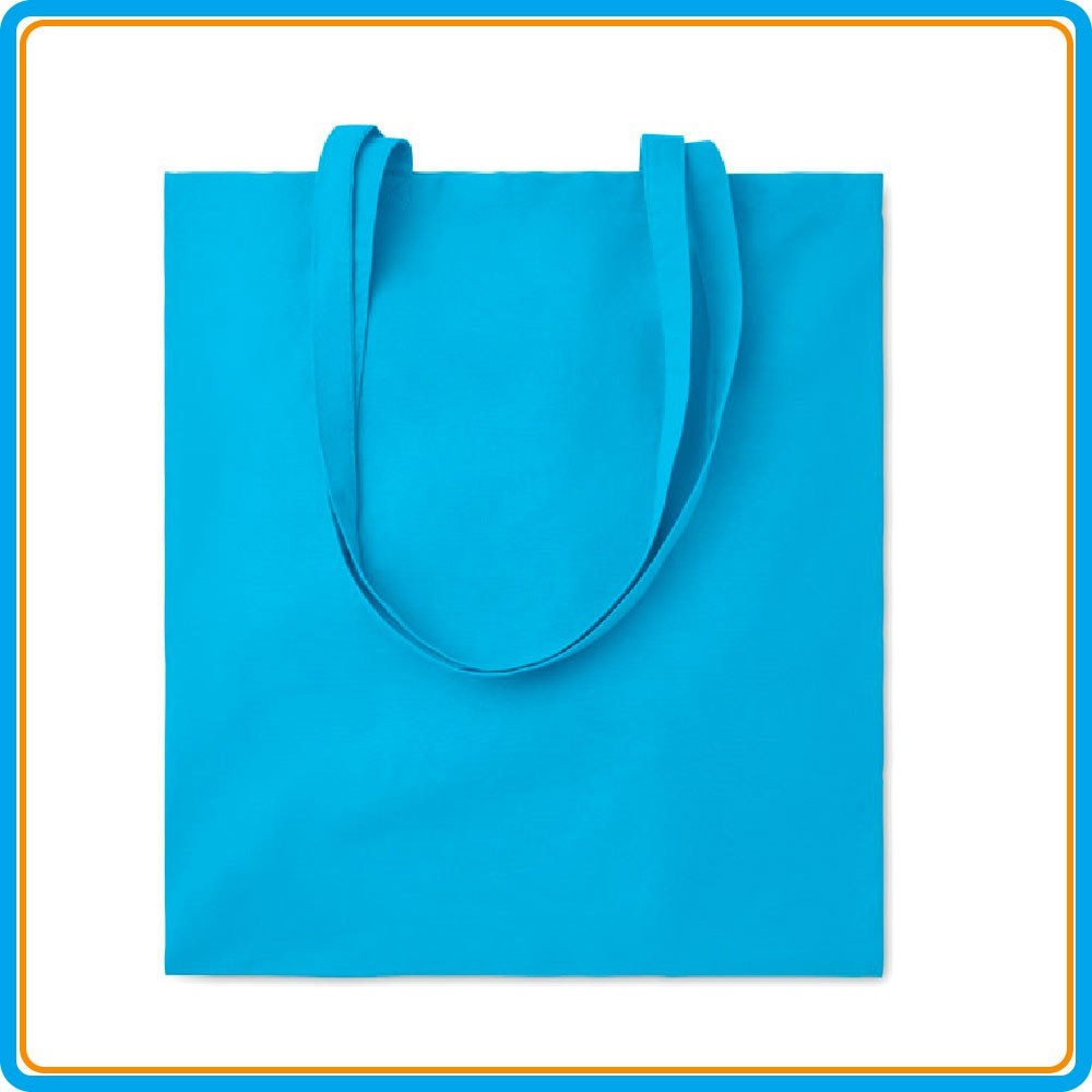 Sac Shopping Coton Color+ en bleu turquoise