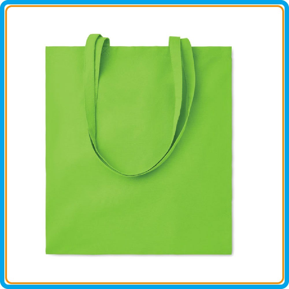 Sac Shopping Coton Color+ en vert Lime