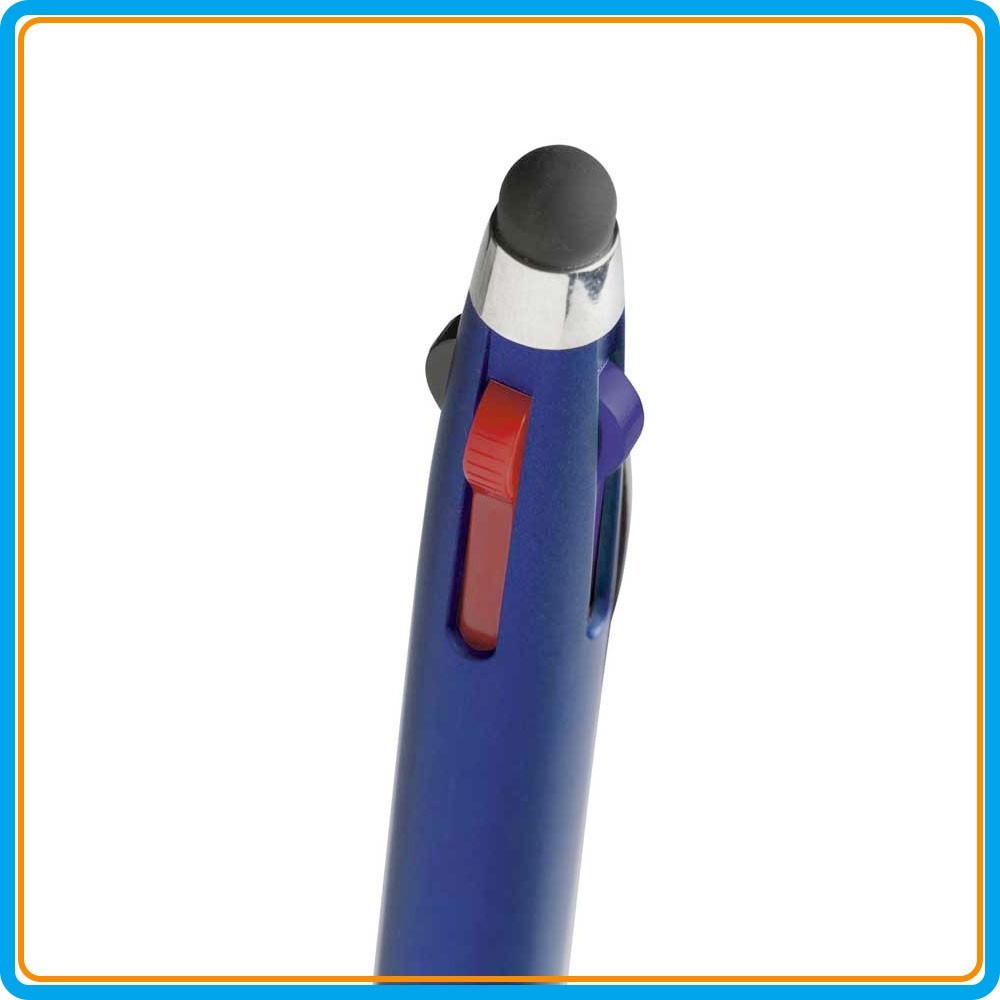 Stylo tactile Triple Touch 4 couleurs - Bleu
