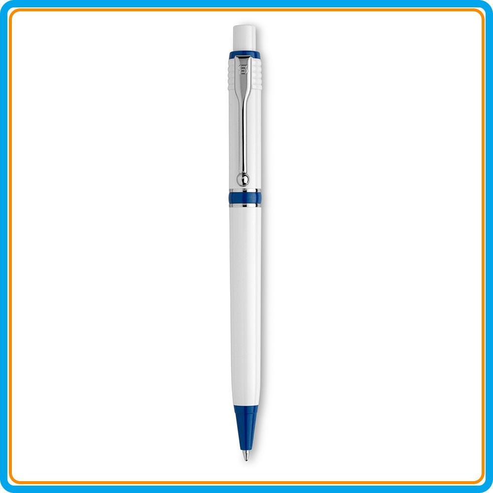 Stylo Raja clip métal publicitaire - Bleu foncé