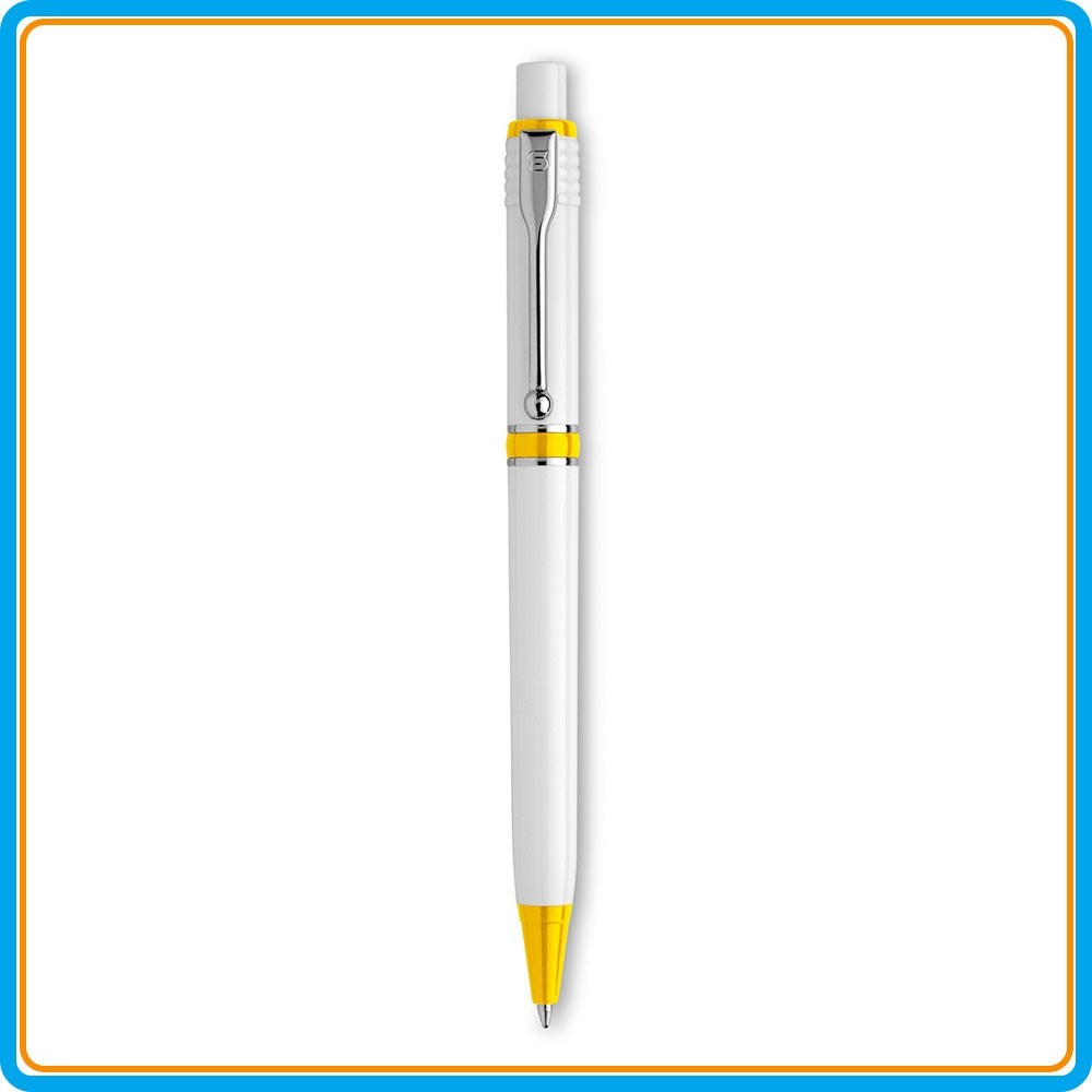 Stylo Raja clip métal publicitaire - Jaune