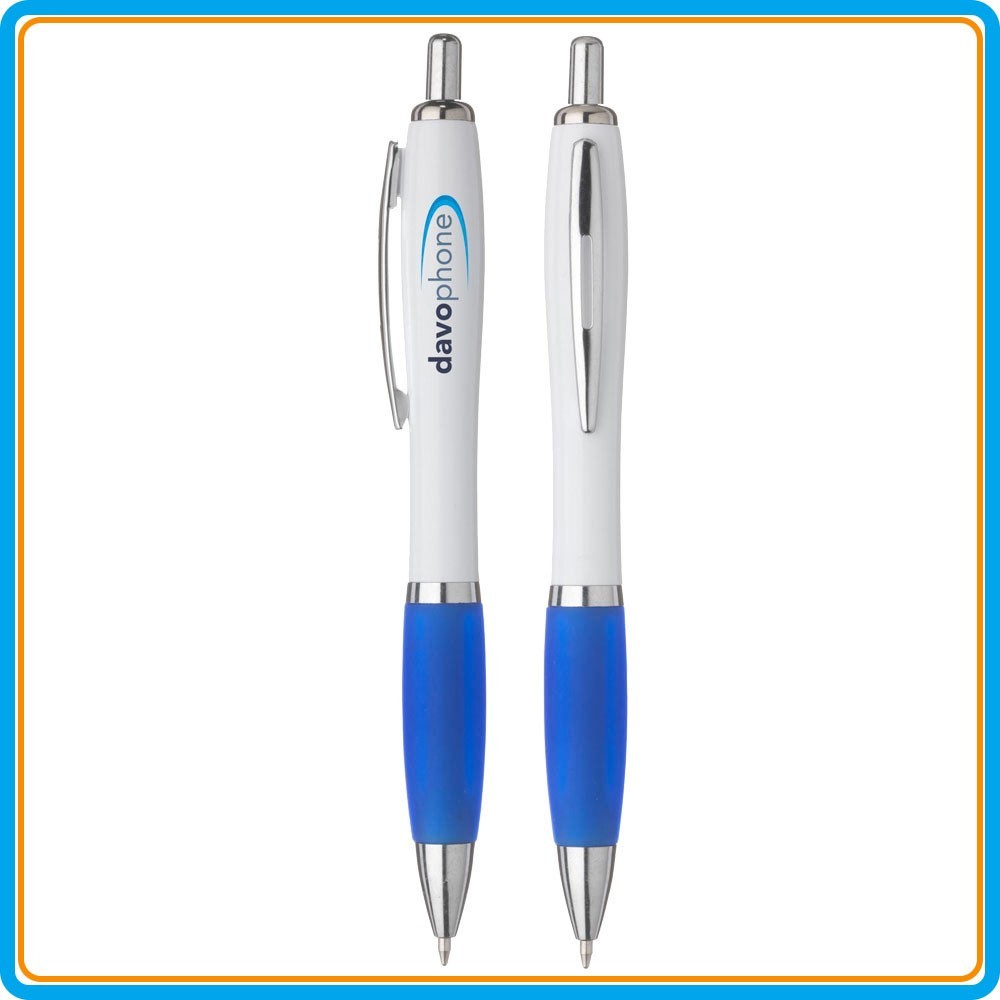 Stylo bille Athos White - Bleu