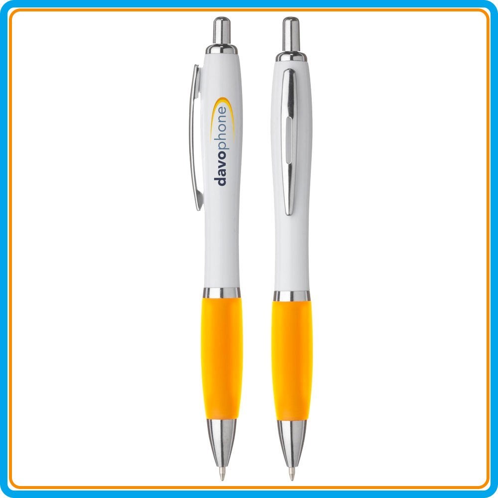 Stylo bille Athos White - Orange