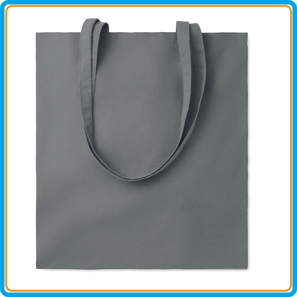 Sac Shopping Coton Color+ en gris foncé