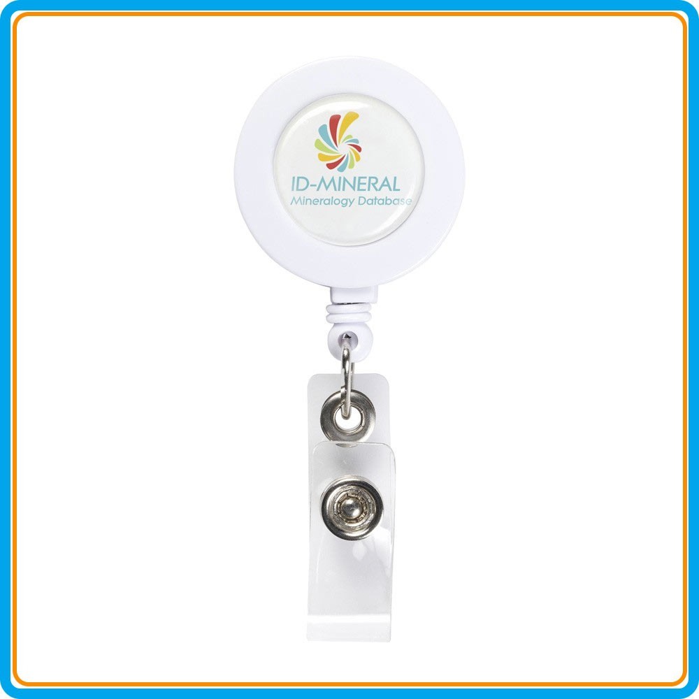 Porte-badge clip enrouleur - blanc
