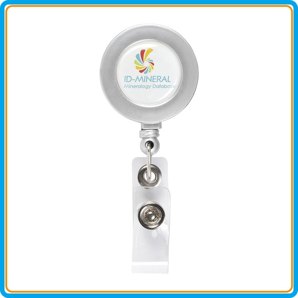 Porte-badge clip enrouleur - argent