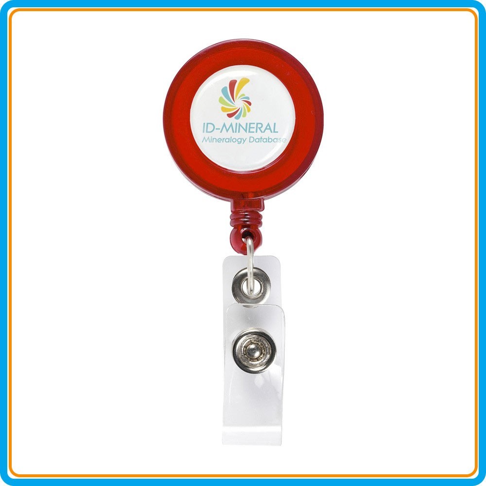 Porte-badge clip enrouleur - rouge