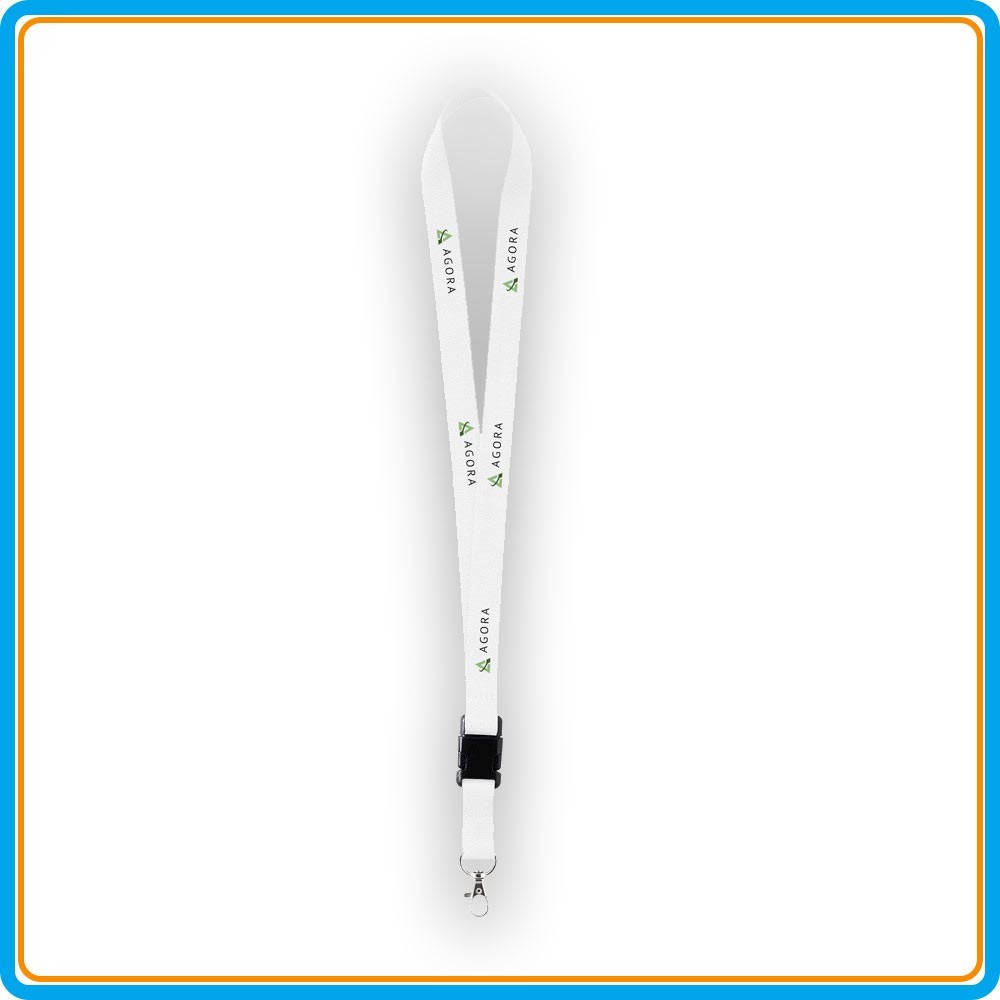 Lanière tour de cou clip - blanc