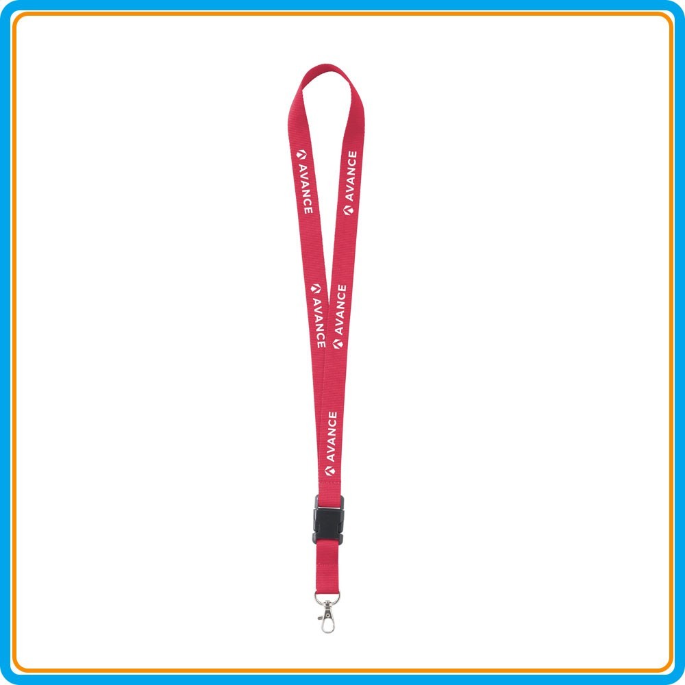 Lanière tour de cou clip - rouge