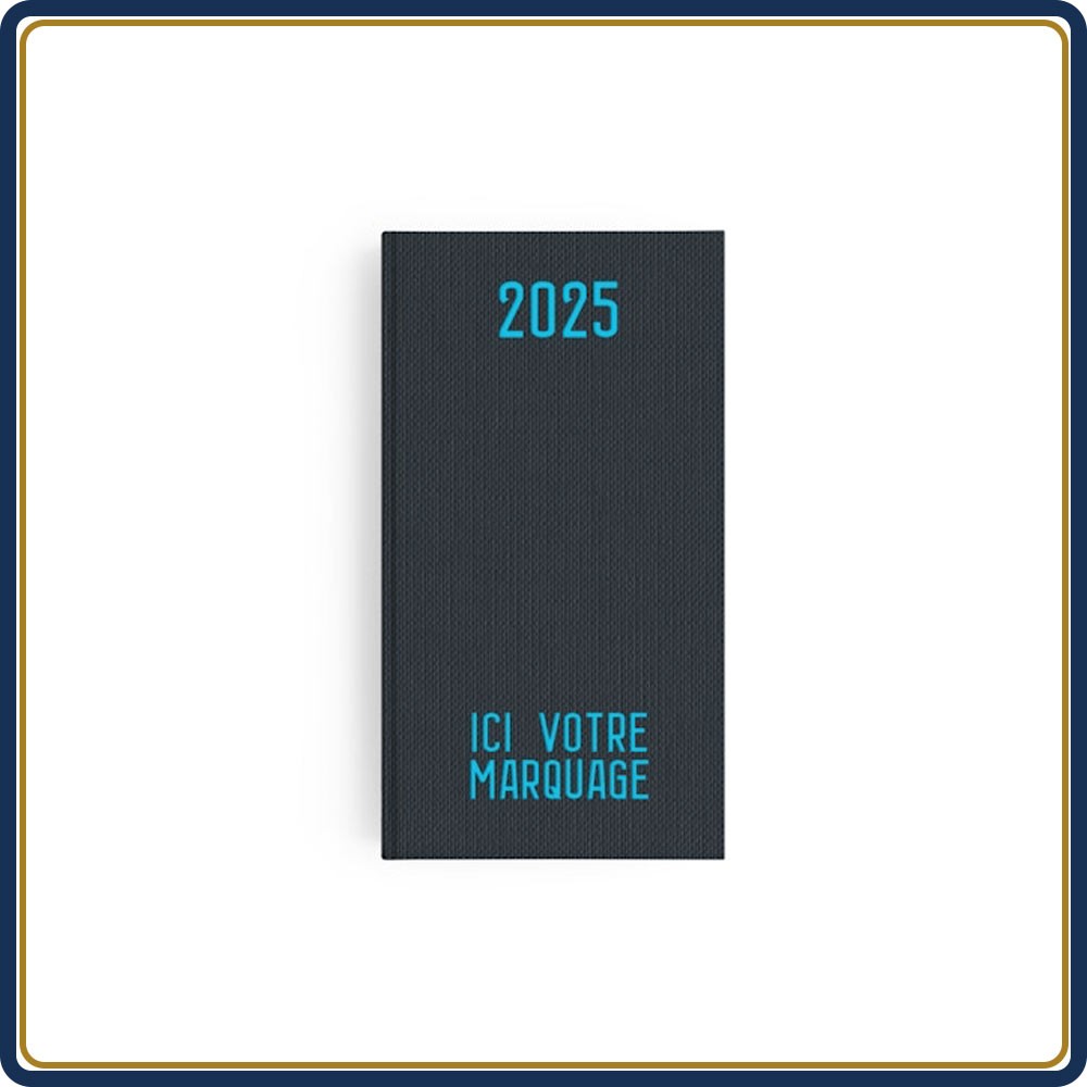 AGENDA POCHE EMBOÎTÉ TOILE - 2025 | Le Calendrier Pub
