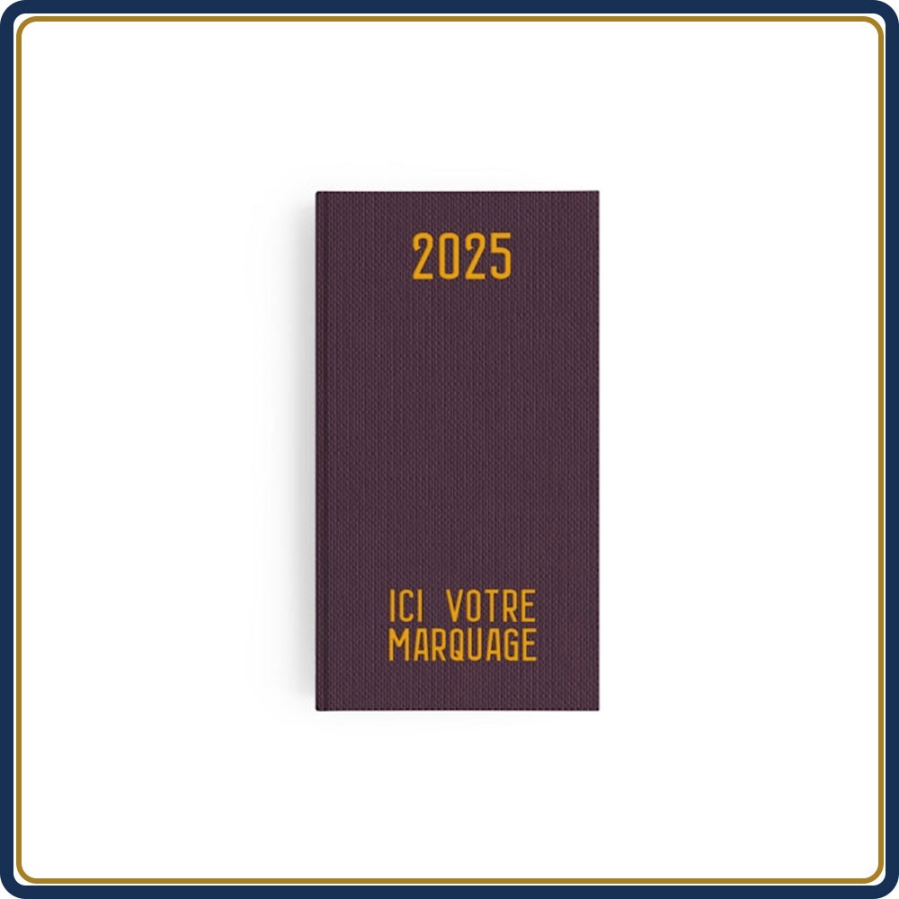 AGENDA POCHE EMBOÎTÉ TOILE - 2025 | Le Calendrier Pub