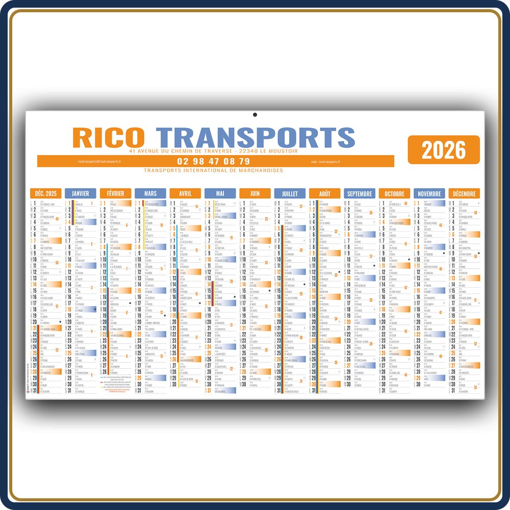 BANCAIRE ECOMAX MAXI RIGIDE - 2026 | Le Calendrier Pub