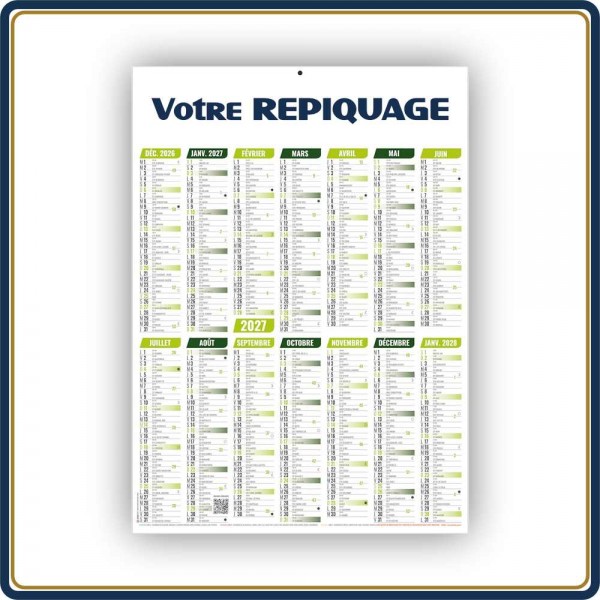 BANCAIRE VERTICAL MARIANNE STANDARD RIGIDE - 2027 | Le Calendrier Pub