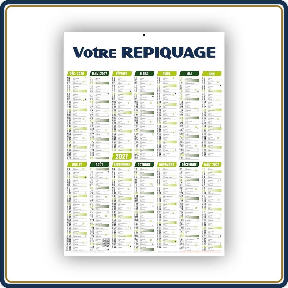 BANCAIRE VERTICAL MARIANNE MEDIUM SOUPLE - 2027 | Le Calendrier Pub