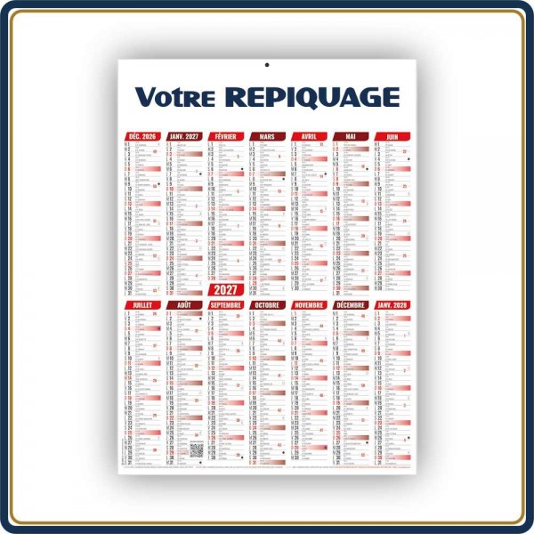 BANCAIRE VERTICAL MARIANNE STANDARD SOUPLE - 2027 | Le Calendrier Pub