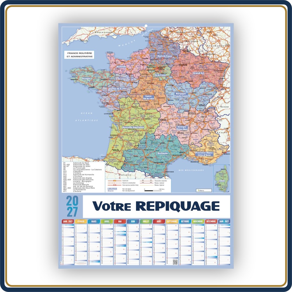 PLANNING RÉGIONS EFFAÇABLE - 2027 | Le Calendrier Pub