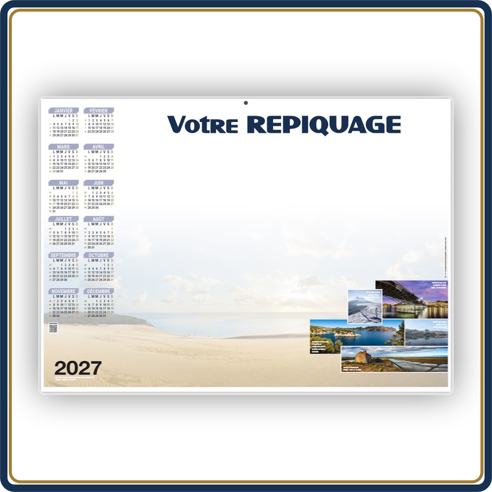 PLANNING HORIZON EFFAÇABLE - 2027 | Le Calendrier Pub