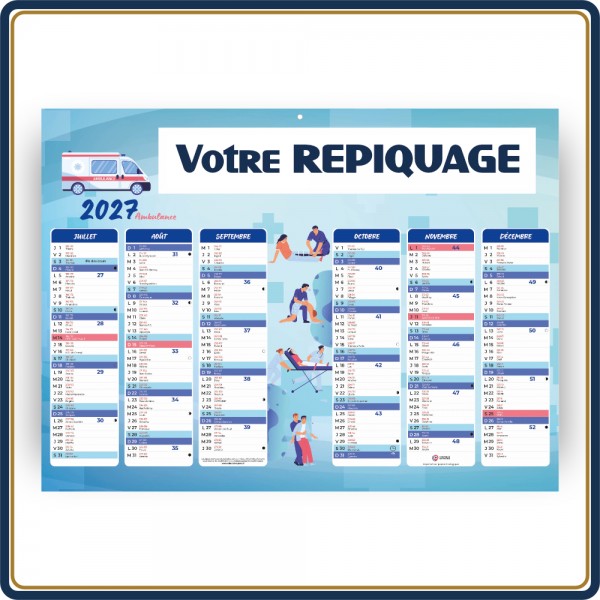 BANCAIRE AMBULANCE STANDARD RIGIDE - 2027 | Le Calendrier Pub