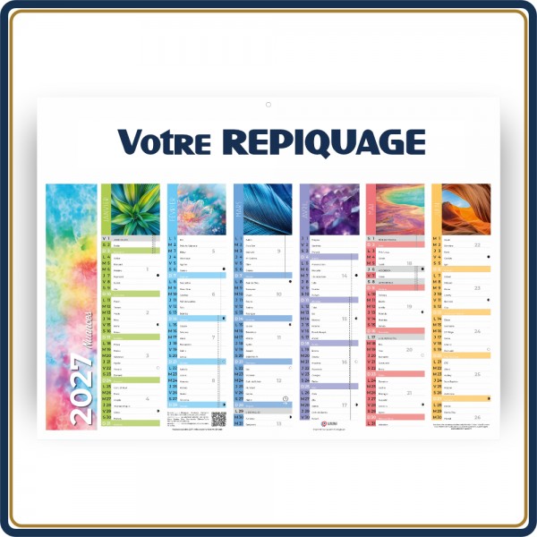 BANCAIRE NUANCES STANDARD RIGIDE - 2027 | Le Calendrier Pub