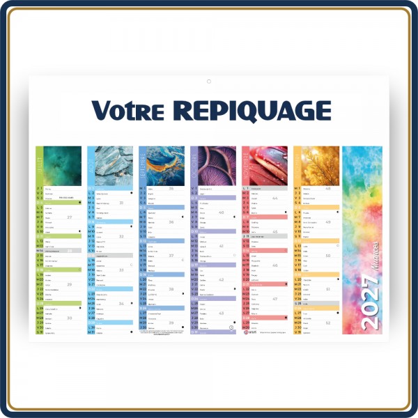 BANCAIRE NUANCES STANDARD RIGIDE - 2027 | Le Calendrier Pub