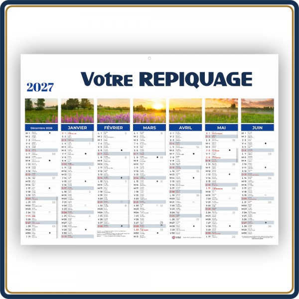 BANCAIRE HORIZON STANDARD RIGIDE - 2027 | Le Calendrier Pub
