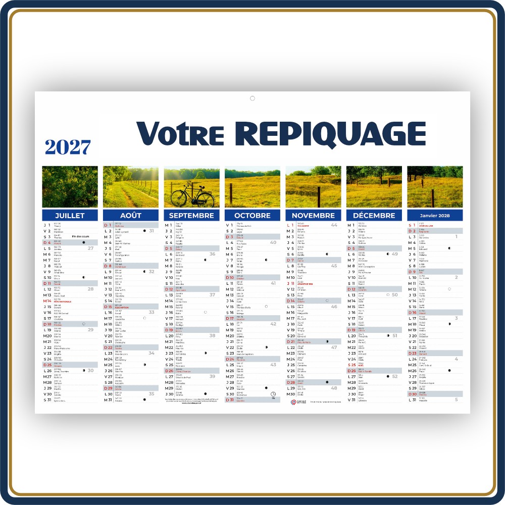 BANCAIRE HORIZON STANDARD RIGIDE - 2027 | Le Calendrier Pub