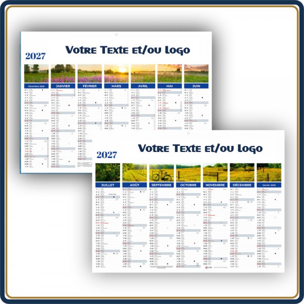 BANCAIRE HORIZON STANDARD RIGIDE - 2027 | Le Calendrier Pub