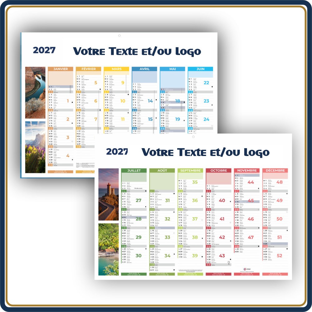 BANCAIRE FOCUS STANDARD RIGIDE - 2027 | Le Calendrier Pub
