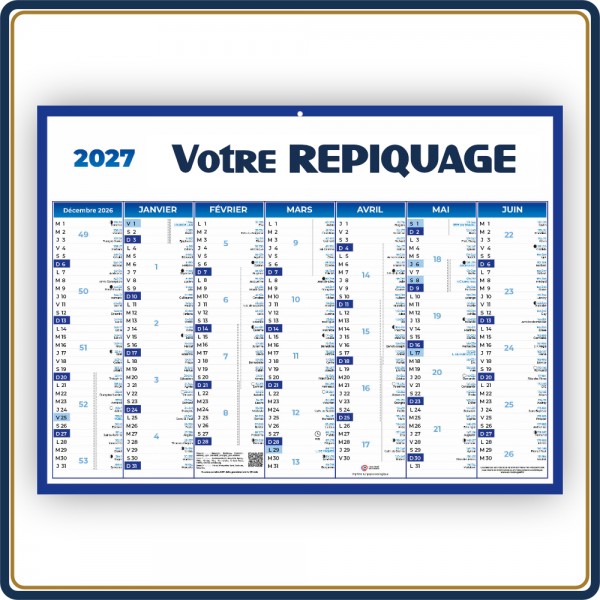 BANCAIRE ECO STANDARD RIGIDE - 2027 | Le Calendrier Pub