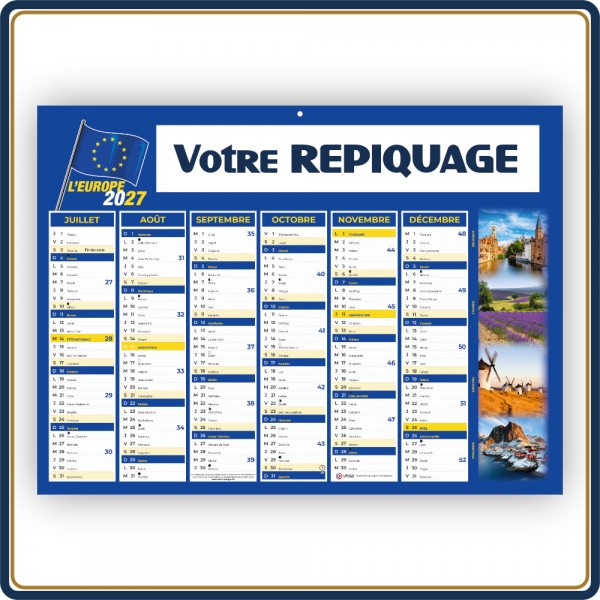 BANCAIRE EUROPE STANDARD RIGIDE - 2027 | Le Calendrier Pub