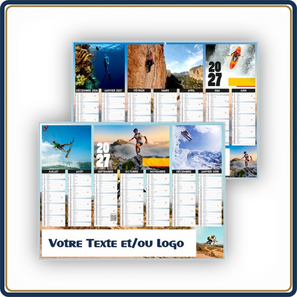 BANCAIRE ADRÉNALINE MEDIUM RIGIDE - 2027 | Le Calendrier Pub