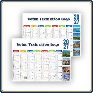 Le Calendrier Pub|Calendrier bancaire RIGIDE
