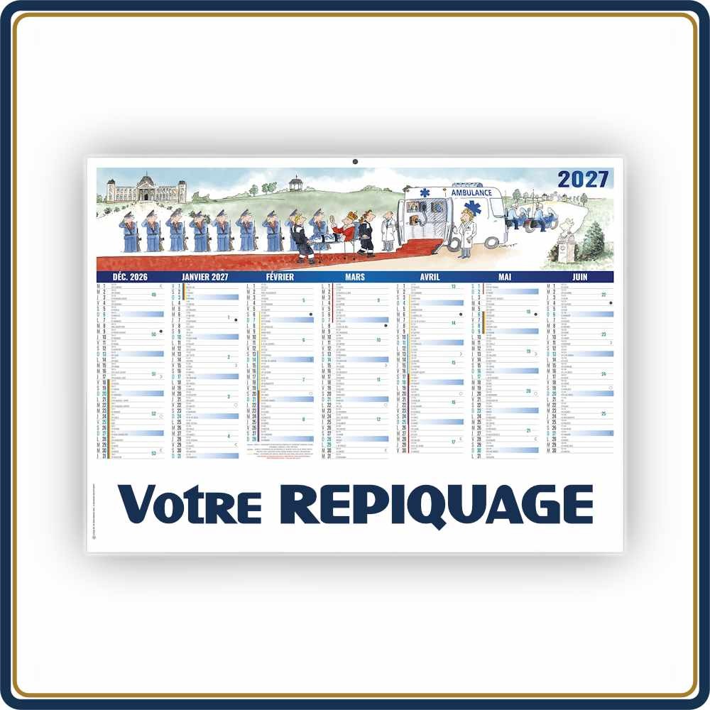 BANCAIRE TOUTE URGENCE MEDIUM SOUPLE - 2027 | Le Calendrier Pub