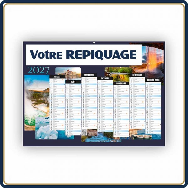 Le Calendrier Pub|BANCAIRE NATURE MINI RIGIDE - 2027|Rigide MINI|3,87 €|3,87 €