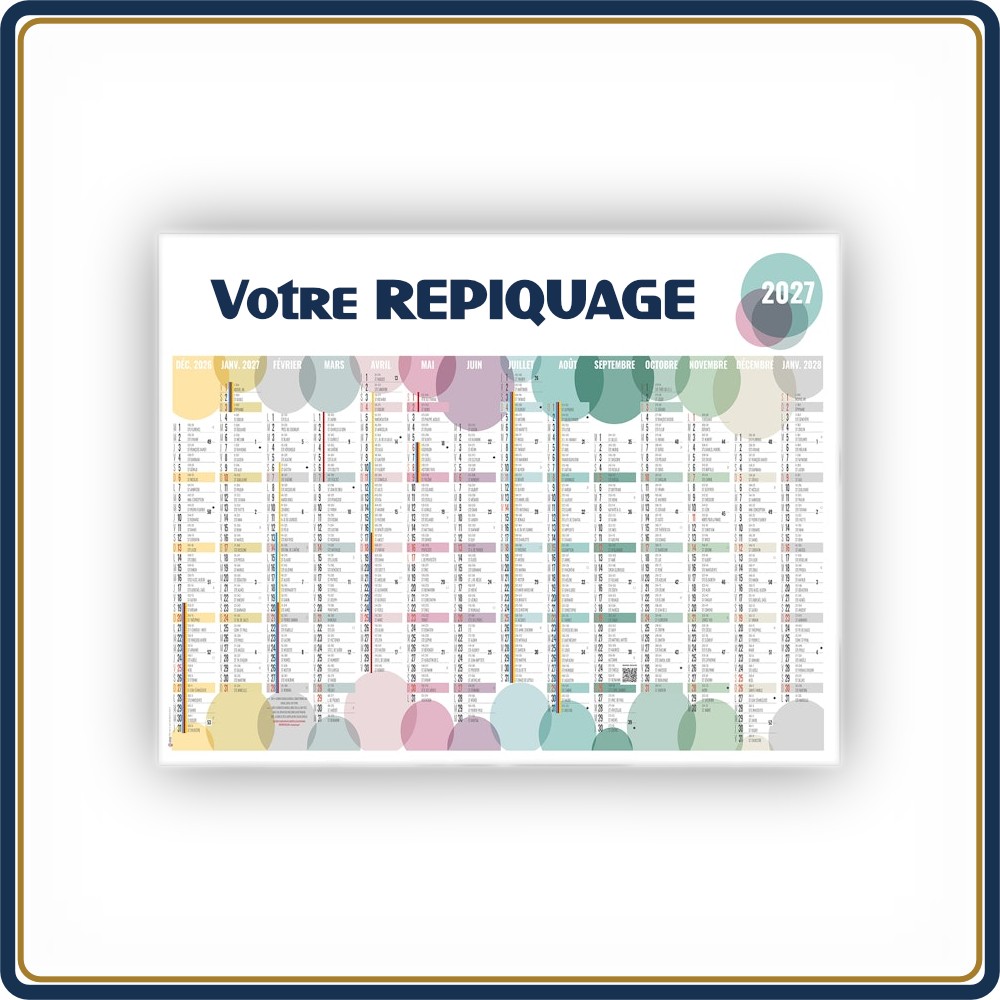BANCAIRE BULLES MEDIUM RIGIDE - 2027 | Le Calendrier Pub