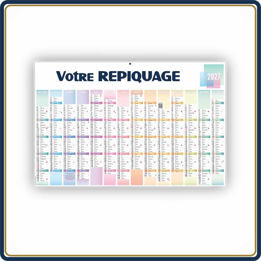 BANCAIRE PASTEL MAXI RIGIDE - 2027 | Le Calendrier Pub