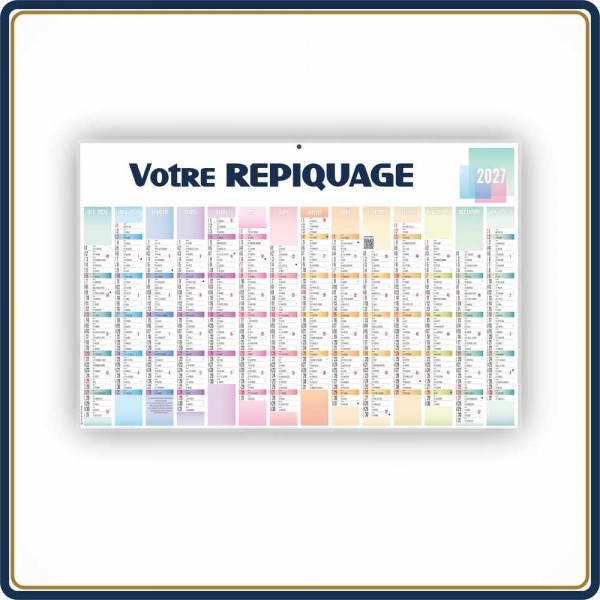 BANCAIRE PASTEL MAXI RIGIDE - 2027 | Le Calendrier Pub