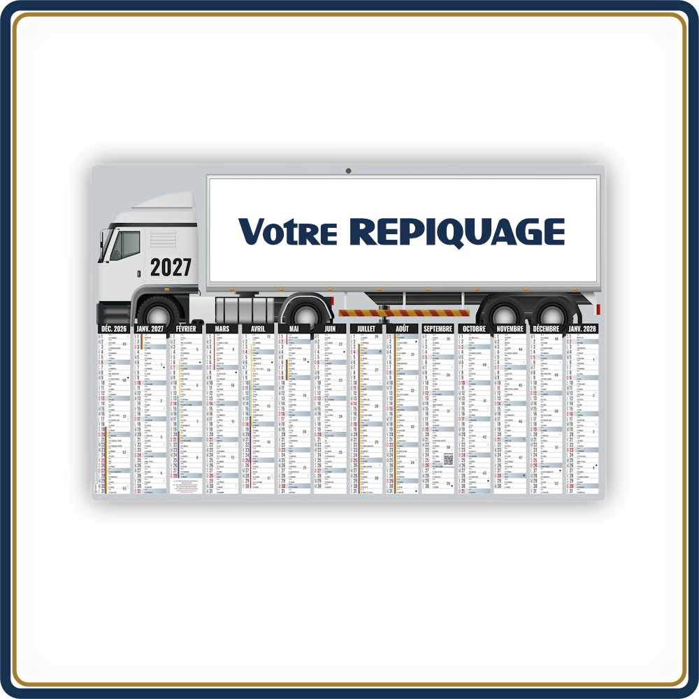 BANCAIRE CAMION MAXI SOUPLE - 2027 | Le Calendrier Pub