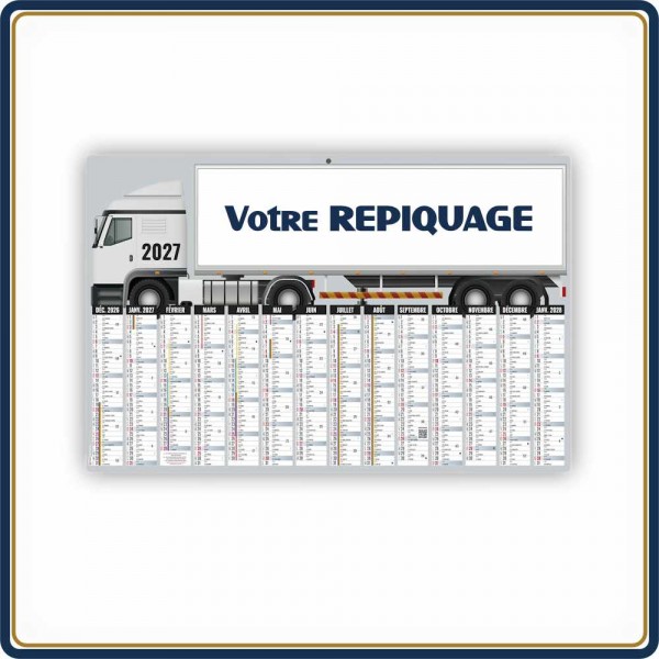 BANCAIRE CAMION MAXI SOUPLE - 2027 | Le Calendrier Pub