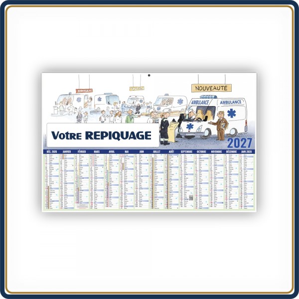 BANCAIRE L'AMBULANCIER MAXI SOUPLE - 2027 | Le Calendrier Pub