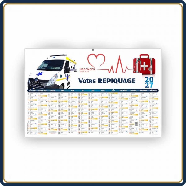 BANCAIRE URGENCE MAXI RIGIDE - 2027 | Le Calendrier Pub