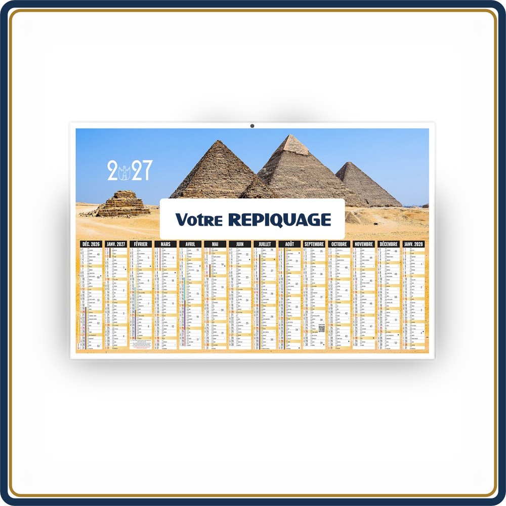 BANCAIRE PYRAMIDES MAXI RIGIDE - 2027 | Le Calendrier Pub