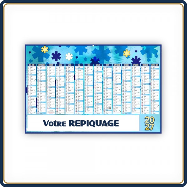 BANCAIRE CROIX BLEUE MAXI SOUPLE - 2027 | Le Calendrier Pub